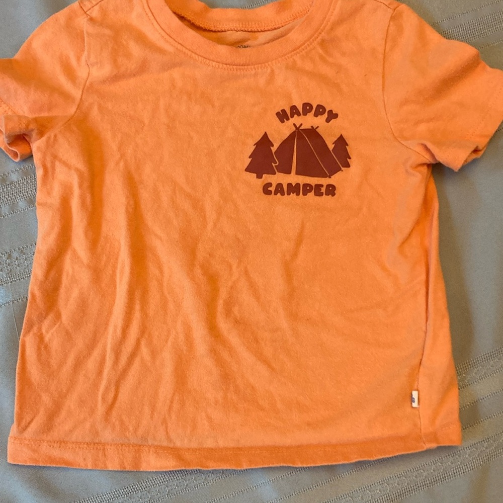 GAP Orange Short Sleeve Tee Happy Camper